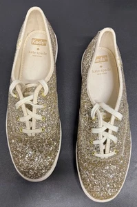Keds Kate Spade Champion Platinum Gold Glitter Sneaker 57125 Gr. 10 (Z13) - Bild 1 von 5