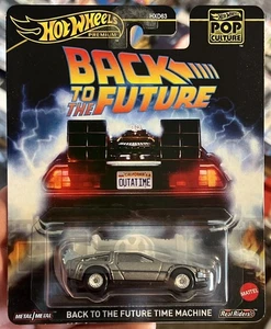 🔥NEW Hot Wheels Premium Back To The Future Delorean Real Riders HW Pop Culture - Picture 1 of 4