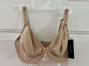 Natori 744080 beige/cafe Bügel ungefüttert Pure Luxe T-Shirt BH Gr. 30DDD Neu mit Etikett - Bild 1 von 5