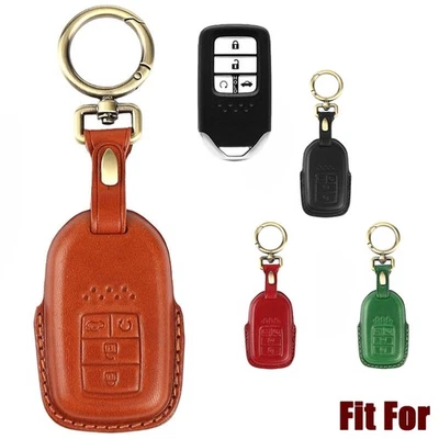 Funda de cuero genuino para llavero de coche para Honda Accord Crosstour CR-V FR-V Fit Foto 1 de 4
