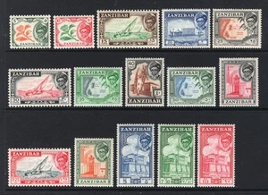 M27870 Zanzibar 1957 Set X15 m/m h/r Sg 358/72 Cat £55 - Picture 1 of 1