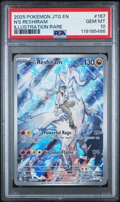 2025 Pokémon N’s Reshiram #167 PSA 10 GEM MINT 🌟 Journey Together Illustration - Image 1 of 2