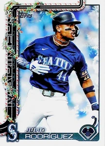 2025 TOPPS HOLIDAY H186 JULIO RODRIGUEZ SEATTLE MARINERS - Picture 1 of 2