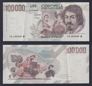 Banknote Italy 100000 Lire Caravaggio 1St Type 1983 P.-110A SPL++/XF++ - Picture 1 of 1