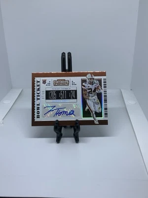 2019 Panini Contenders Draft Bowl Ticket #276 Travis Homer Rookie Auto 67/99 - Image 1 of 2