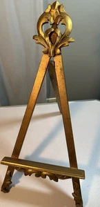 "Caballete italiano de colección aspecto florentino madera dorado arte cuadro mesa 18""" - Imagen 1 de 8