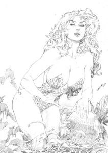 Poison Ivy (11"x17") Original Art by Gardenio - Ed Benes Studio - Picture 1 of 3
