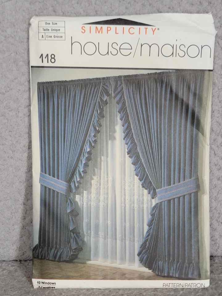 118 Simplicity Sewing Pattern Home Decor Curtains Valances Window Treatment - Image 1 of 3