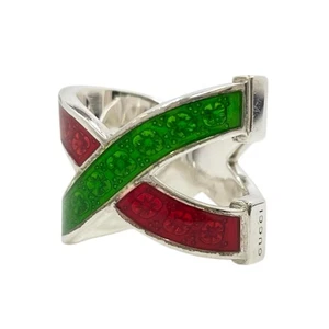 Anillo Cruz GUCCI Rojo Verde - Imagen 1 de 12
