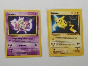 2er Set Pokemon First Movie Promo 1999 Mewtwo Pikachu Basic Set  - Bild 1 von 7