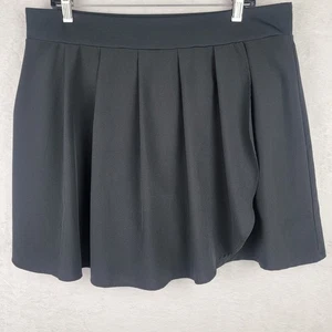 J Crew Skorts XL Black Pull On Knit Tennis Pickleball Activewear Athleisure Goth - Picture 1 of 8