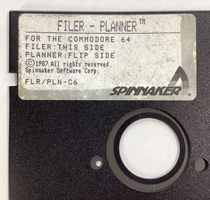Commodore 64 Software Vintage 1987 Spinnaker Filer Planner Raro - Foto 1 di 5