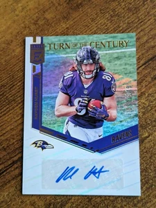 Hayden Hurst Rookie Auto /149 2018 Donruss Elite Turn of the Century - Ravens - Picture 1 of 3