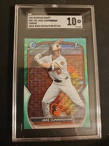 2023 Bowman Draft - Rifrattore cromato Aqua Wave #BDC-198 Baltimore Orioles SGC 10 - Foto 1 di 2