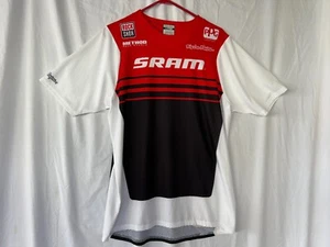 Troy Lee Designs TLD Mens Skyline SS Bike SRAM Jersey Red/White Large *SAMPLE* - Picture 1 of 4