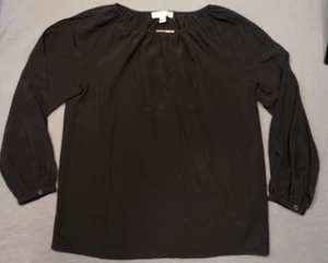 Michael Kors Mujer Medio Negro Dividido Mangas Largas Cerradura Cuello Transparente - Imagen 1 de 7