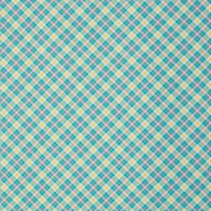 0.5m Happy Easter, Plaid, Turquoise, BW Webware, 500432 (12 EUR/m2) - Picture 1 of 2