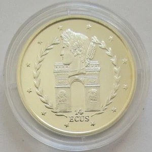 Gibraltar 14 ECU 1995 Französische Ratspräsidentschaft Silber - Bild 1 von 2