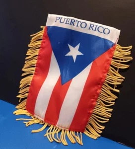 Puerto Rico Mini Banner 4 X 6 Missing Dowel - Picture 1 of 3
