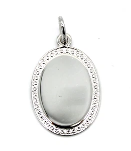 Anhänger Silber Gravurplatte Oval 835 Vintage - Bild 1 von 8