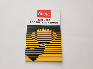 RS20 UCLA 1980 Football Pocket Schedule COORS BLIND