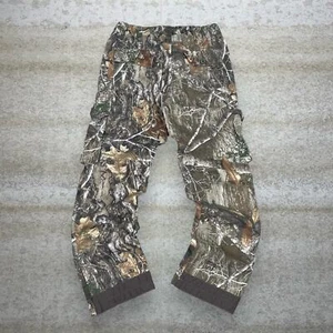 Vintage Real Tree Hunting Camo Tactical Pants 28x26 Baggy Cargos Woodland 90s - Picture 1 of 4