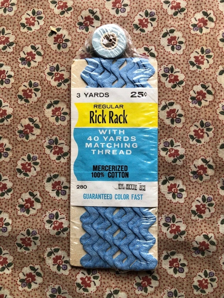 Nuevo Rick Rack Trim mediano 1/2" w x 3 yardas algodón con hilo a juego - Elige el color Foto 1 de 1