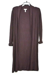 Leith Womens Longline Cardigan Open Front Shawl Collar Long Sleeves Wool $69 S - Picture 1 of 1