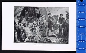 Cónsul Romano Decio Mus Recibiendo el Mal Augurio (Prenagio) - Impresión 1903 - Imagen 1 de 1