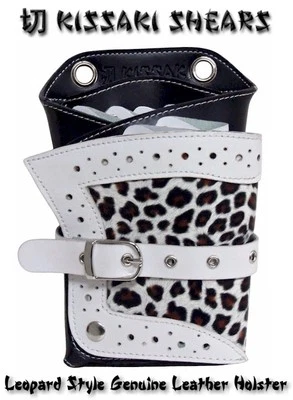 Kissaki леопард натуральной кожи волосы ножницы кобура косметолог ножницы мешок - Изображение 1 из 4