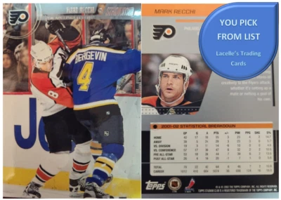 2002-03 Topps Stadium Club NHL Hockey Cards SILVER (55pt.) - U-Pick From List - Image 1 of 4