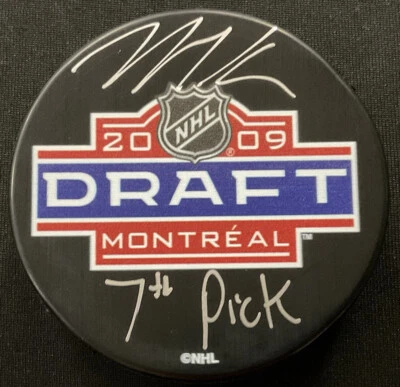 NAZEM KADRI Firmado Autografiado 2009 NHL Draft Montreal Puck AJ Sports World Foto 1 de 4