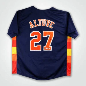 Camiseta de béisbol estilo profesional firmada por José Altuve - Imagen 1 de 3