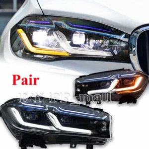 1Pair LED Front Headlights Assembly For BMW X5 F15 X6 F16 2014-2018 HID Upgrade - Picture 1 of 22