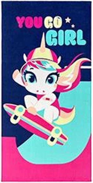 Toalla de playa 100 % algodón para niña de 30"x60" hecha en Brasil Foto 1 de 1