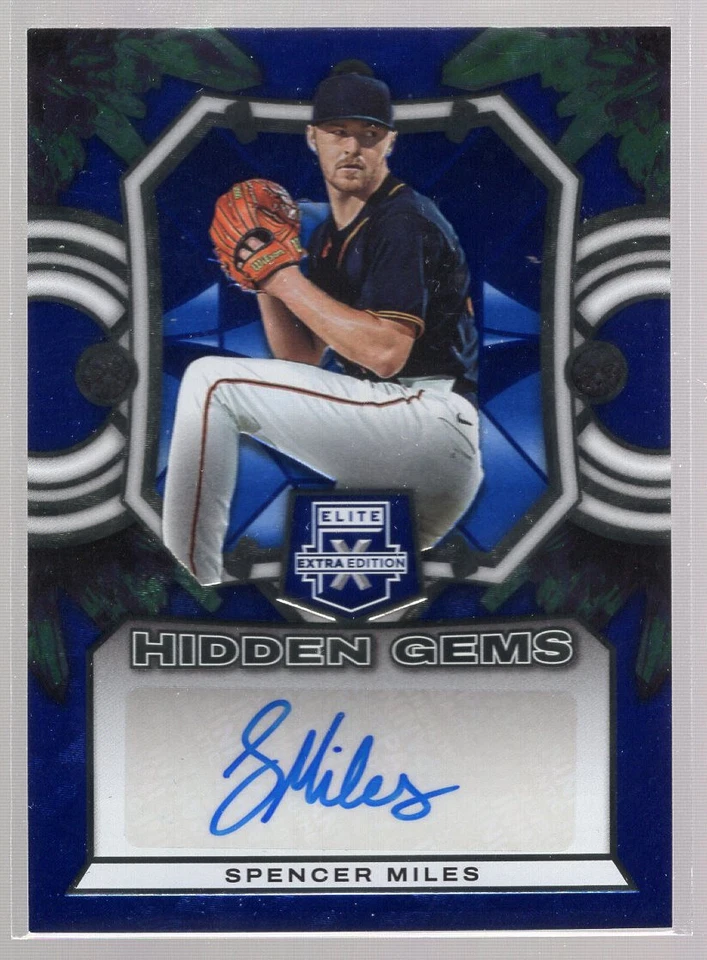 * 2023 Panini Elite Extra Edition - Hidden Gems Blue Signatures SPENCER MILES - Image 1 of 2