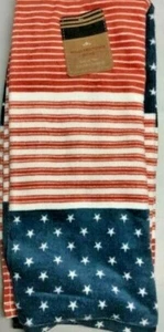 WILLIAMSTOWN HOME KITCHEN TOWELS (2) COTTON STARS STRIPES 20 X 28 COTTON NWT - Picture 1 of 1
