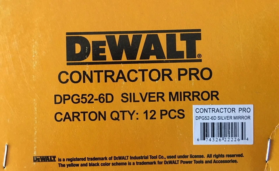 DEWALT Safety Glasses Contractor Pro With Silver Mirror Lens