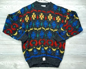 NUOVO Vintage Turning Point DONNA Maglione Medium Multicolore Pullover Floreale USA - Foto 1 di 6