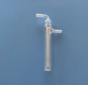 Lab glass oil bubble anti retraction suction Bubbler OD 25mm total 80*185mm - Bild 1 von 3