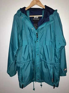 Helly Hansen Men's Medium Teal Blue Packable Nylon Jacket - Picture 1 of 6