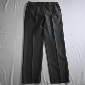 Calvin Klein 34x32 Gray Birdseye 100% Wool Straight Suit Trouser Mens Pants - Picture 1 of 9