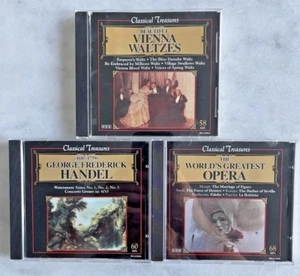 Classical Treasures CD Lot: Vienna Waltzes, World's Greatest Opera, Handel, OOP - Imagen 1 de 7