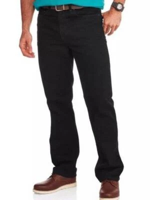 Faded Glory Men's Regular Jeans Black Classic Fit Straight Leg Reg Denim 46x30 - Image 1 of 3