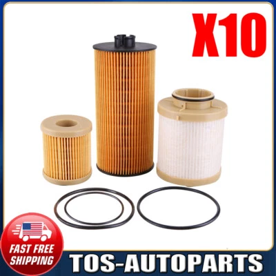 Juego de 10 filtros de combustible FL2016 filtro de aceite para Ford F250 Super Duty 03-07 10XFD4616 Foto 1 de 4
