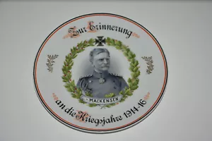 1 WK Porzellan Andenken Teller Patriotika Erinnerung Antik Mackensen 1914 - 1916 - Bild 1 von 12