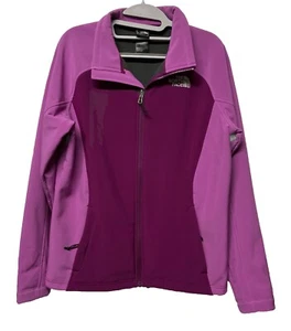 Giacca donna North Face rosa in pile con zip - attrezzatura logo escursionismo outdoor taglia L - Foto 1 di 7