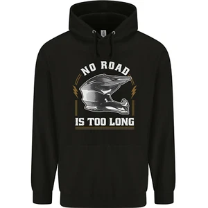 No Road Too Long Motocross MotoX Dirt Bike Childrens Kids Hoodie - Picture 1 of 84