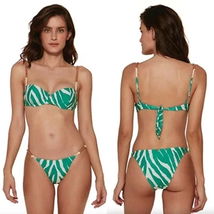 ViX SWIMWEAR ZALIE ELIS NISSI TOP and DETAIL BRAZILIAN BIKINI SET (L/XS) NWT - Picture 1 of 5