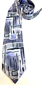 Jerry Garcia Tennis Shoe Escape Limited Edition Collection 40 Vtg Silk Tie Gray - Picture 1 of 3